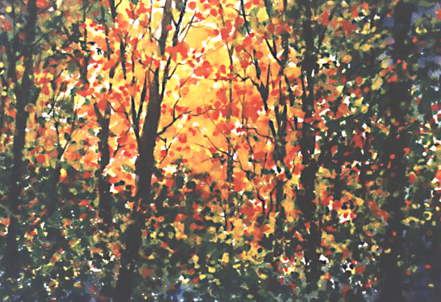 First Light, Watercolor By Mark Swain